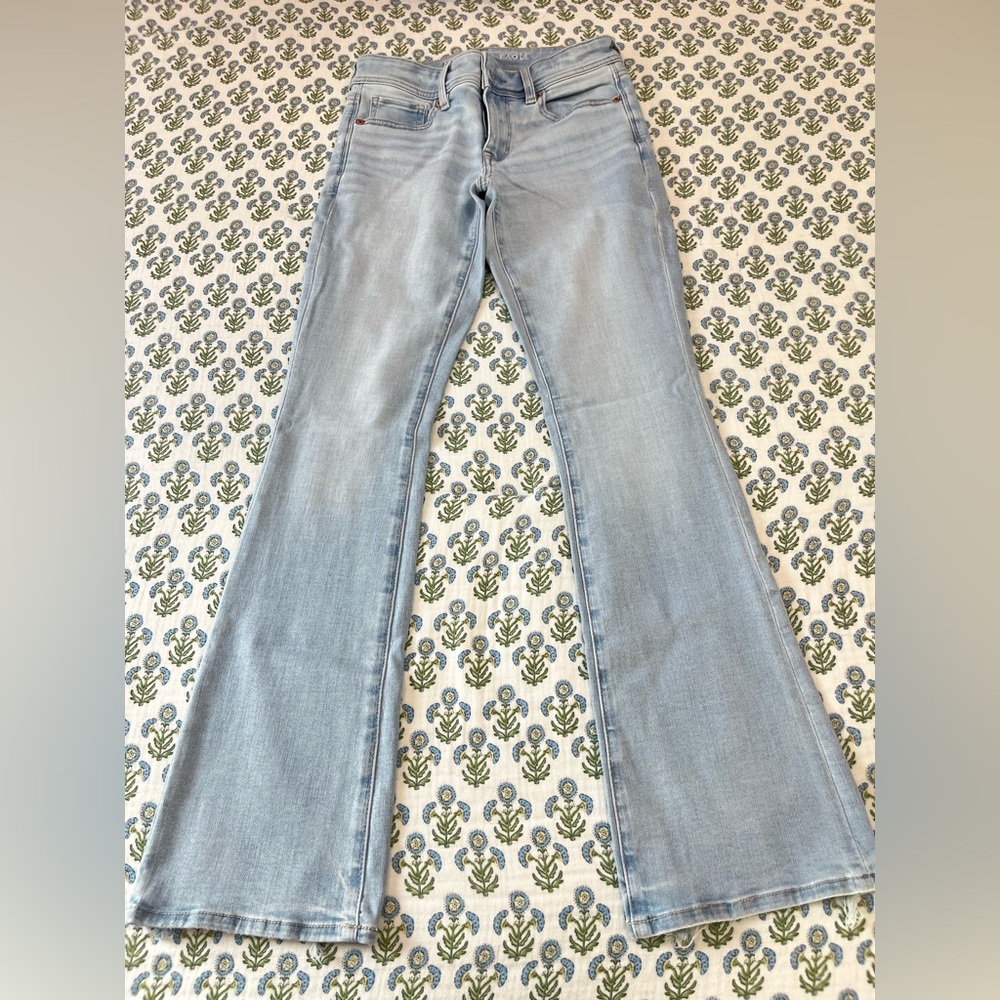 American Eagle Outfitters Light Blue Wide Leg Jeans
